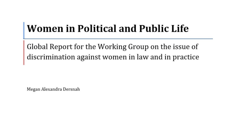 Women in Political and Public Life.